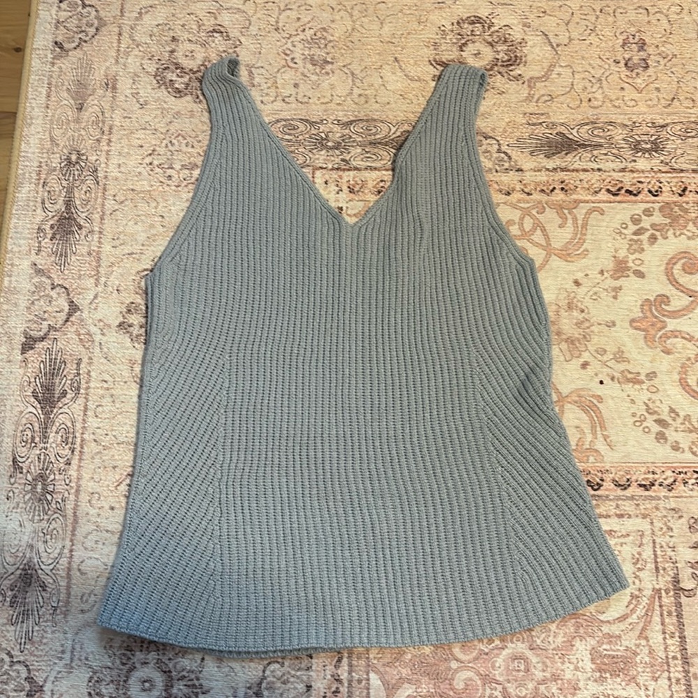 Blue Crochet Tank Top Size Medium